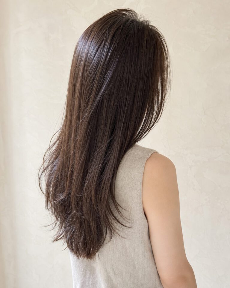 ヘッドスパ後のつややかロング