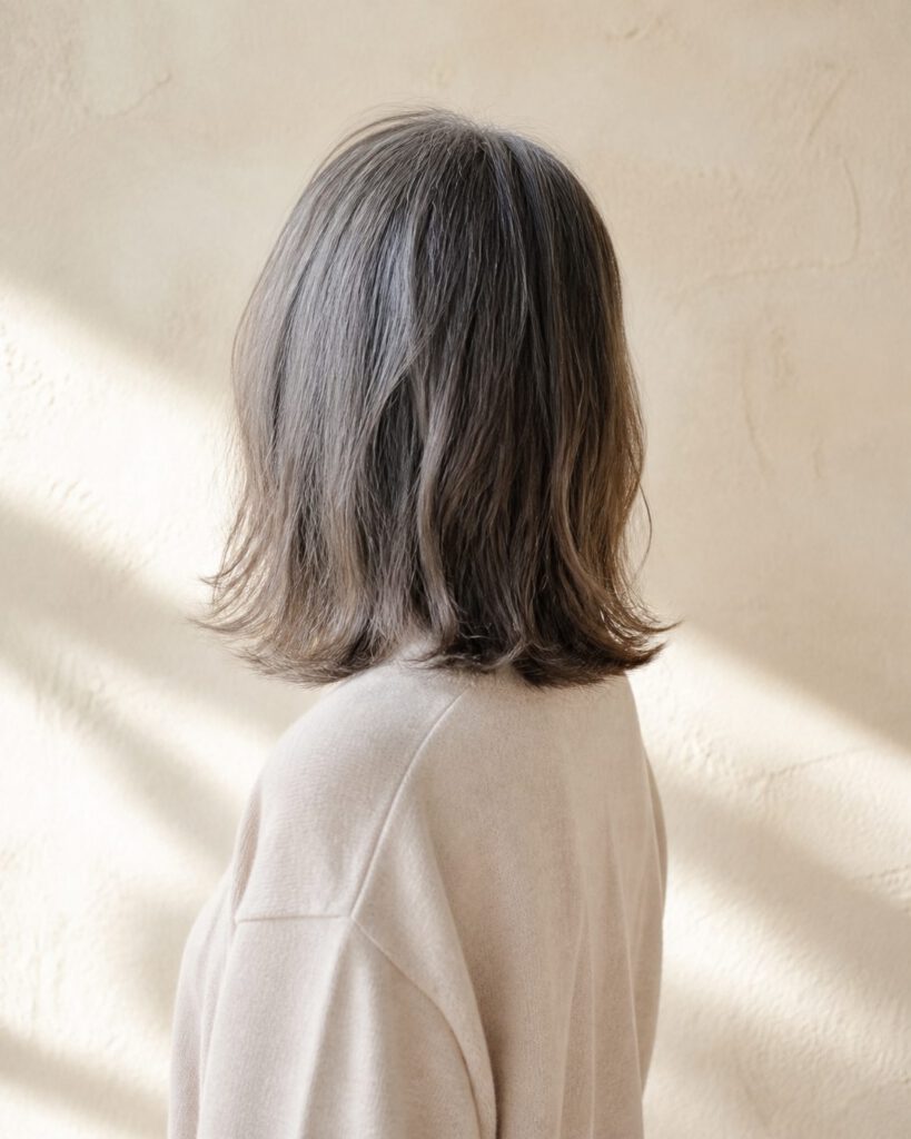 白髪を活かすグレイヘア移行
